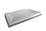 22.50" x 46.50" Rough Opening Aluminum Curb Mount Double Dome Skylight (Mounting Flange 26 1/4" x 50 1/4")